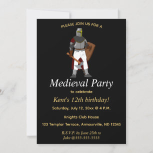 Editable Medieval Party Invitation