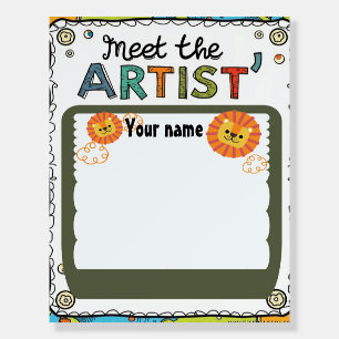Editable “Meet the Artist” School Template Foam Board