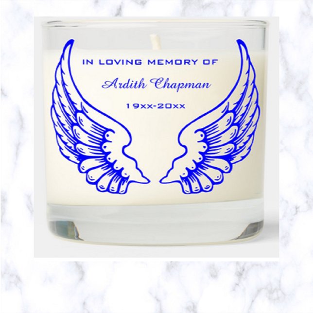 Editable Memorial Angel Wings Scented Candle (Creator Uploaded)