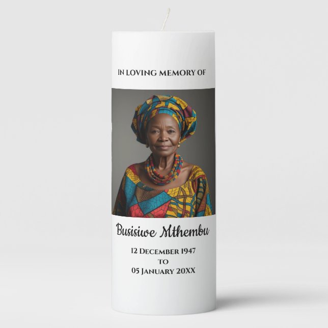 Editable Memorial Candle – Personalised Tribute (Front)