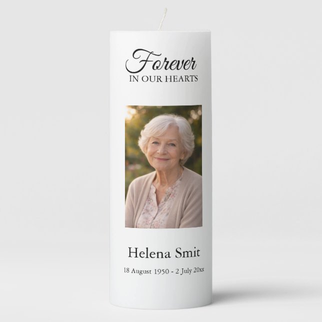 Editable Memorial Candle – Personalised Tribute (Front)