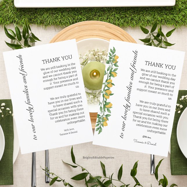 Editable Menu Thank You template  (Creator Uploaded)