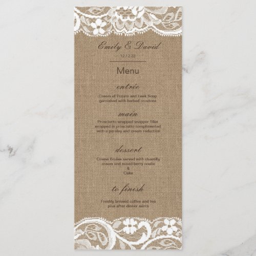 Editable Menu Wedding Menu Baby Shower Bridal   Menu