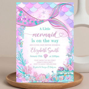 Editable Mermaid Baby Shower Invitation Baby Showe