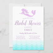 Editable Mermaid Bridal Shower, Baby Shower  Invitation (Front)