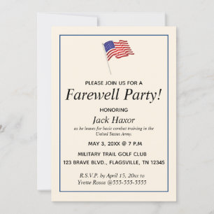 Editable Military Farewell Party Invitation