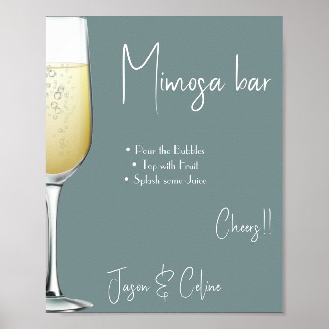 Editable Mimosa Bar Sign Printable (Front)