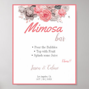 Editable Mimosa Bar Sign Printable