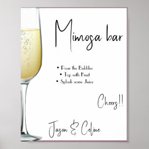 Editable Mimosa Bar Sign Printable