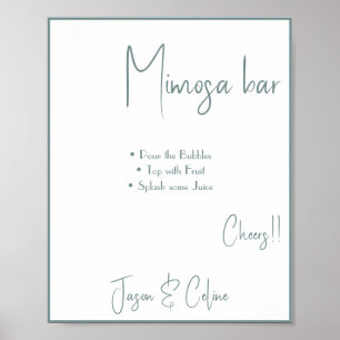 Editable Mimosa Bar Sign Printable
