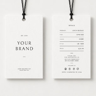 Editable Minimal Clothing Price Tag