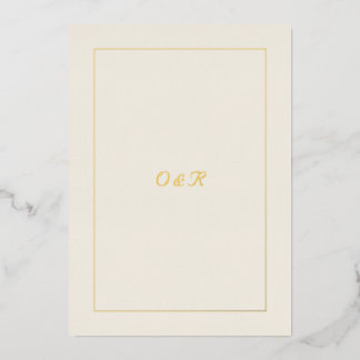 Editable Minimal QR Code Invitation with Gold Init Foil Invitation