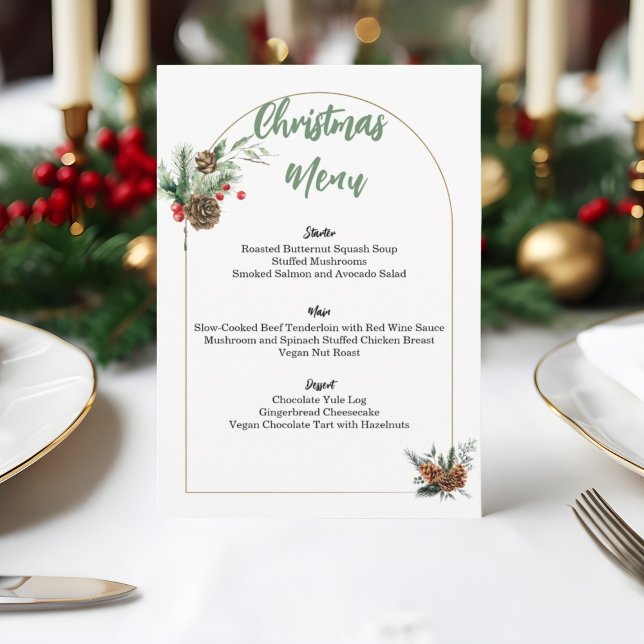 Editable Minimalist Christmas Menu  (Creator Uploaded)