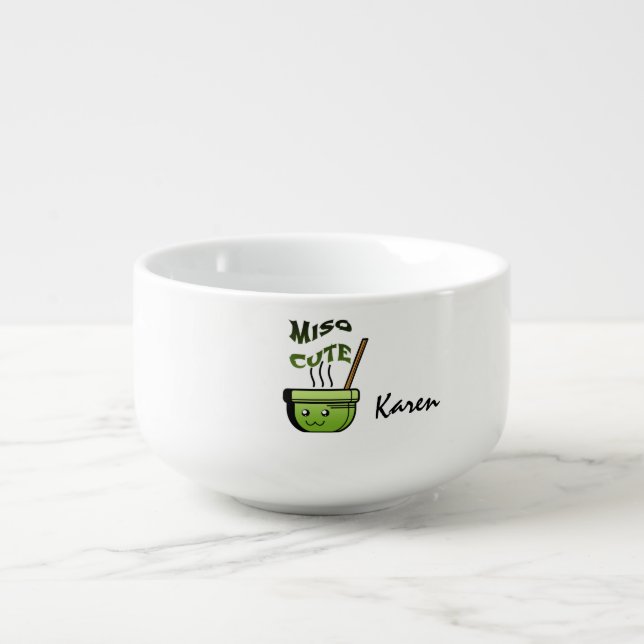 Editable Miso Cute Soup Mug (Front)