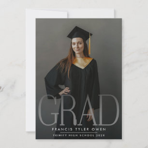 Editable Modern High School Photo Graduation Announcement