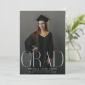 Editable Modern High School Photo Graduation Announcement (Standing Front)