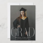 Editable Modern High School Photo Graduation Announcement (Front)