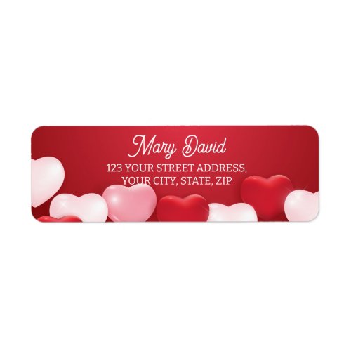 Editable Modern minimal red return address label