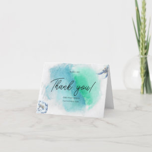 Editable Modern Minimalist Business Purchas Letterpress Thank You Card
