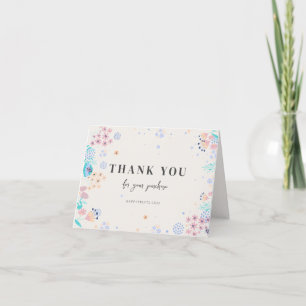 Editable Modern Minimalist Business Purchas Letterpress Thank You Card