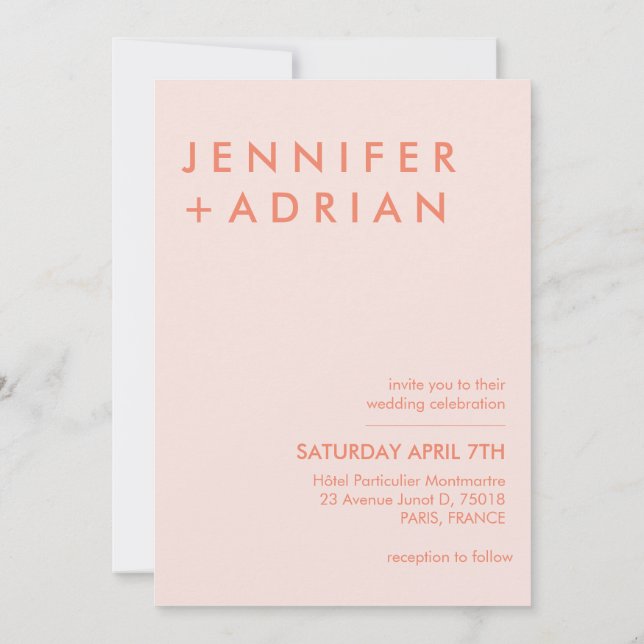 Editable Modern Minimalist Invitation (Back)