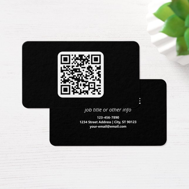 Editable Modern QR code | Black White or Any Color (Desk)