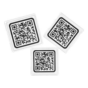 Editable Modern QR code   Black White or Any Color Acrylic Tray