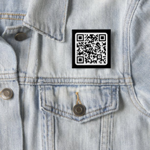Editable Modern QR code Black White or Any Color Button