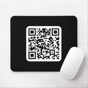 Editable Modern QR code Black White or Any Color Mouse Pad