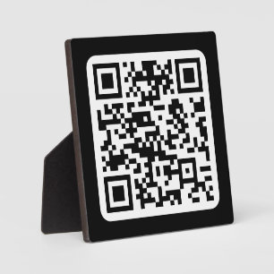Editable Modern QR code Black White or Any Color Plaque