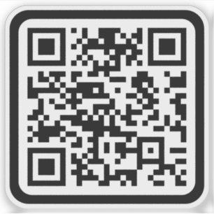 Editable Modern QR code   Black White or Any Color Sticker