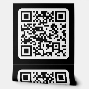 Editable Modern QR code Black White or Any Color Wallpaper