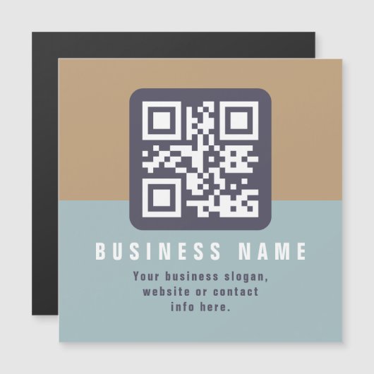 Editable Modern QR code Template | Muted Colors (Front/Back)