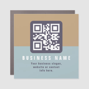 Editable Modern QR code Template   Muted Colors Car Magnet