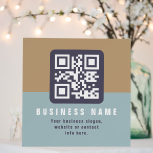 Editable Modern QR code Template Muted Colors Foam Board