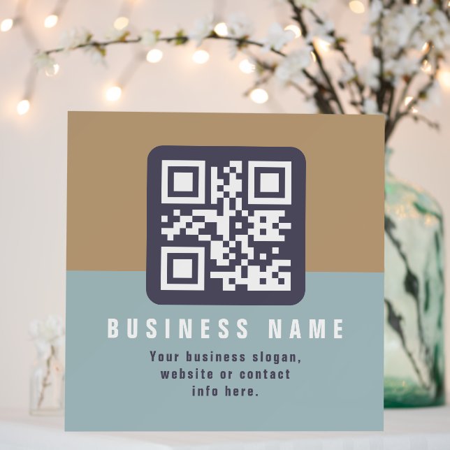 Editable Modern QR code Template | Muted Colors Foam Board (In Situ (Wedding))
