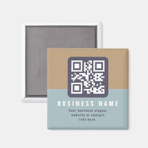 Editable Modern QR code Template   Muted Colors Magnet