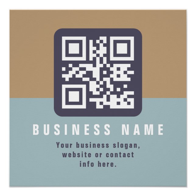 Editable Modern QR code Template | Muted Colors Poster (Front)