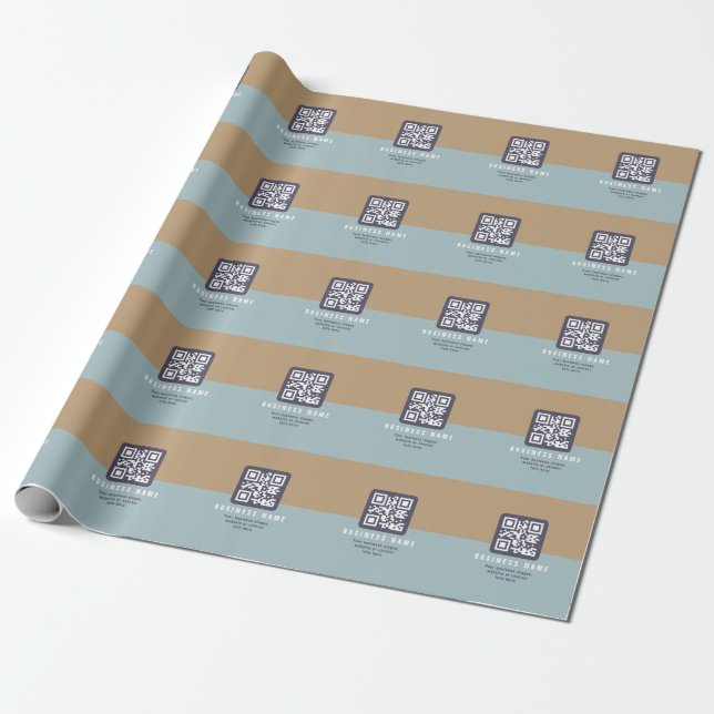 Editable Modern QR code Template | Muted Colors Wrapping Paper (Unrolled)