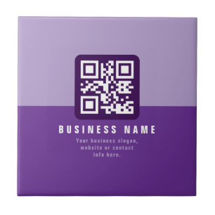Editable Modern QR code Template   Purples Ceramic Tile