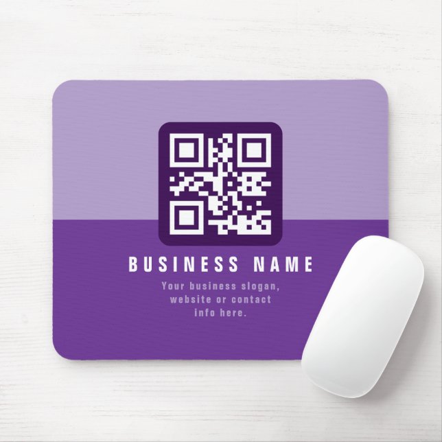 Editable Modern QR code Template | Purples Mouse Pad (With Mouse)