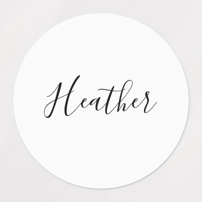 Editable Modern Scrip Text Pattern | Black & White Labels (Design 1)