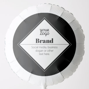 Editable Modern Text Design & Your Logo Balloon