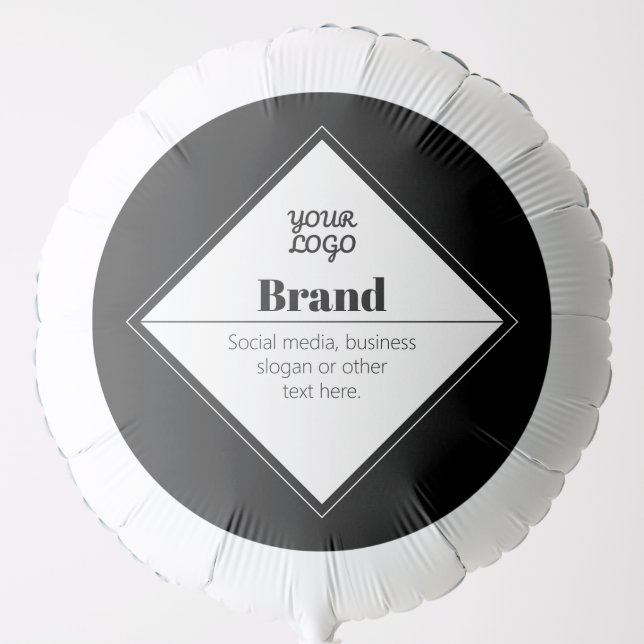 Editable Modern Text Design & Your Logo Balloon (Front)