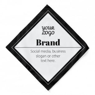 Editable Modern Text Design & Your Logo Bandana