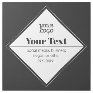 Editable Modern Text Design & Your Logo Gallery Wrap