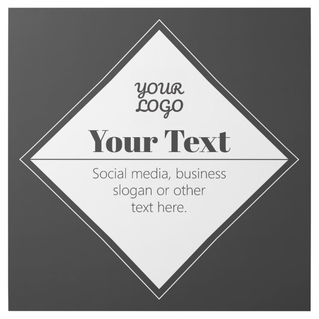 Editable Modern Text Design & Your Logo Gallery Wrap (Front)