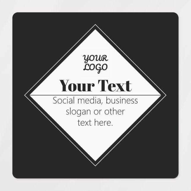 Editable Modern Text Design & Your Logo Labels (Design 3)