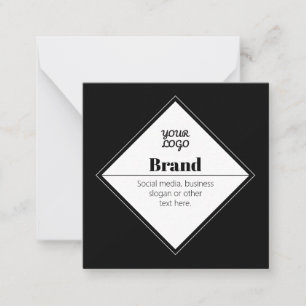 Editable Modern Text Design & Your Logo Note Card