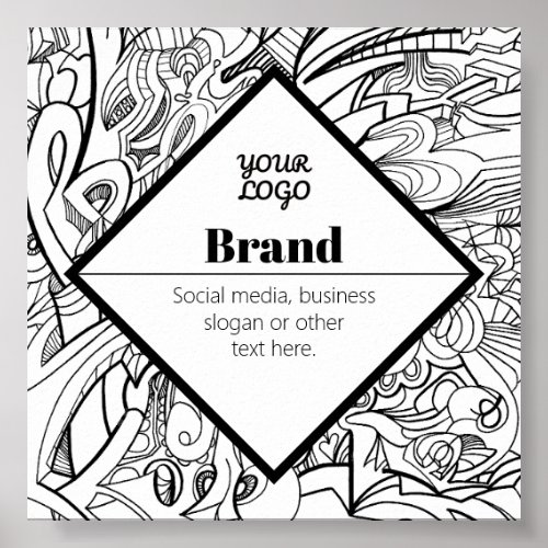 Editable Modern Text Design & Your Logo Poster